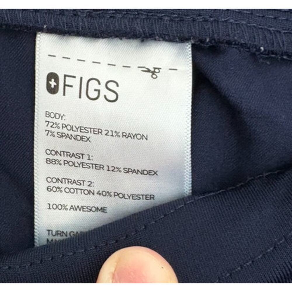 FIGS Womens High Wasited Zamora Jogger Scrub Pants Navy Size Small - Picture 5 of 5